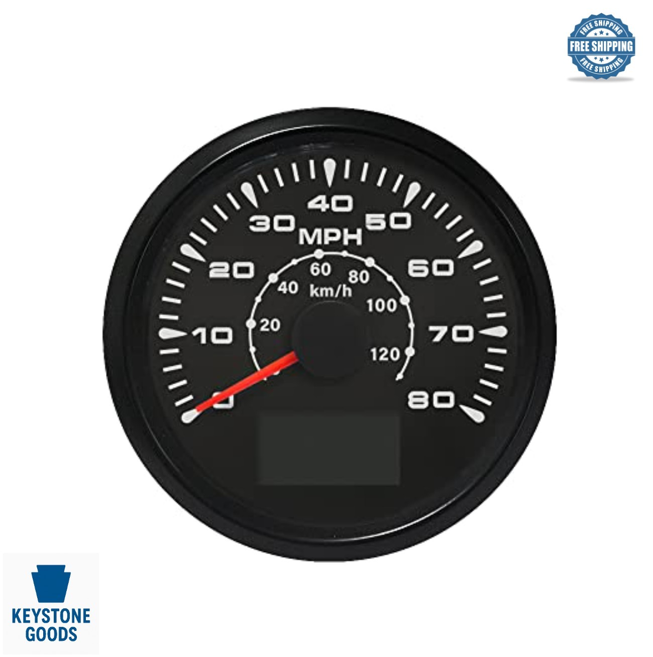 GPS Speedometer Odometer 85mm 0-80 MPH 0-120 KM/H Waterproof 9-32V for Car