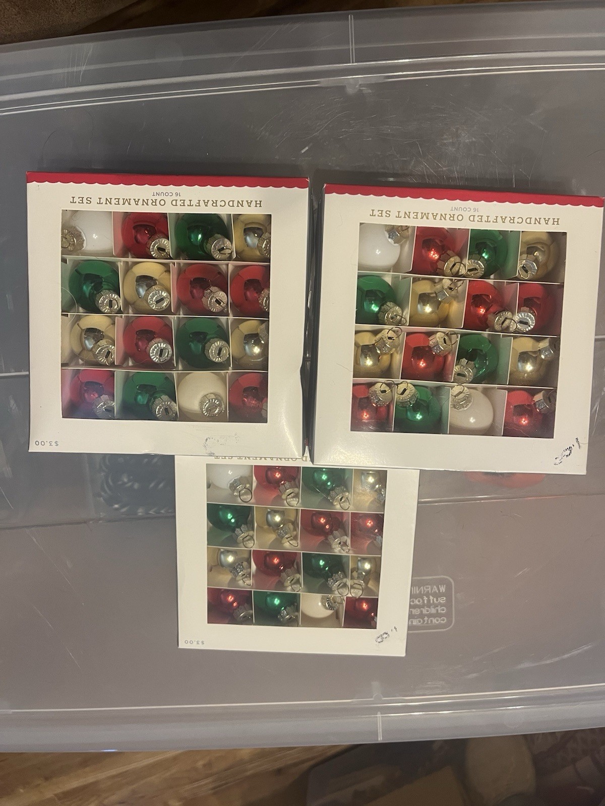 Wondershop By Target 16 Ct Mini Christmas Tree Ornaments Lot Of (3)