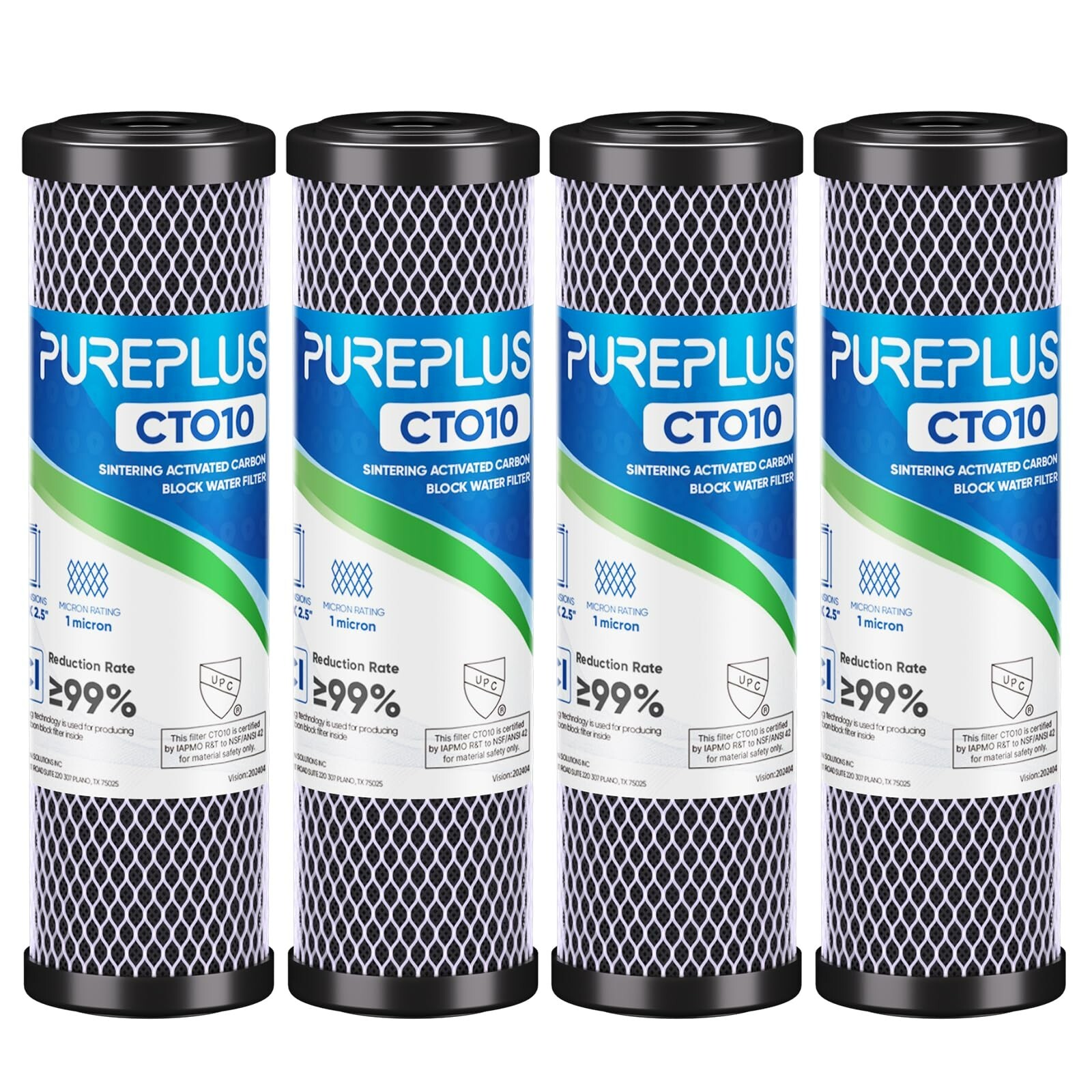 Whole House CTO Carbon Water Filter Cartridge 1 Micron 2.5