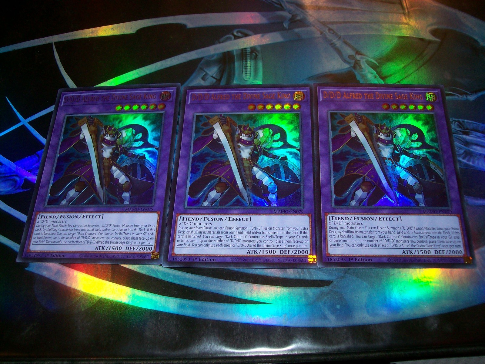 3x D/D/D Alfred the Divine Sage King 1st Edition Ultra Rare MAMO-EN079 Yu-Gi-Oh 3x D/D/D Alfred the Divine Sage King 1st Edition Ultra Rare MAMO-EN079 Yu-Gi-Oh