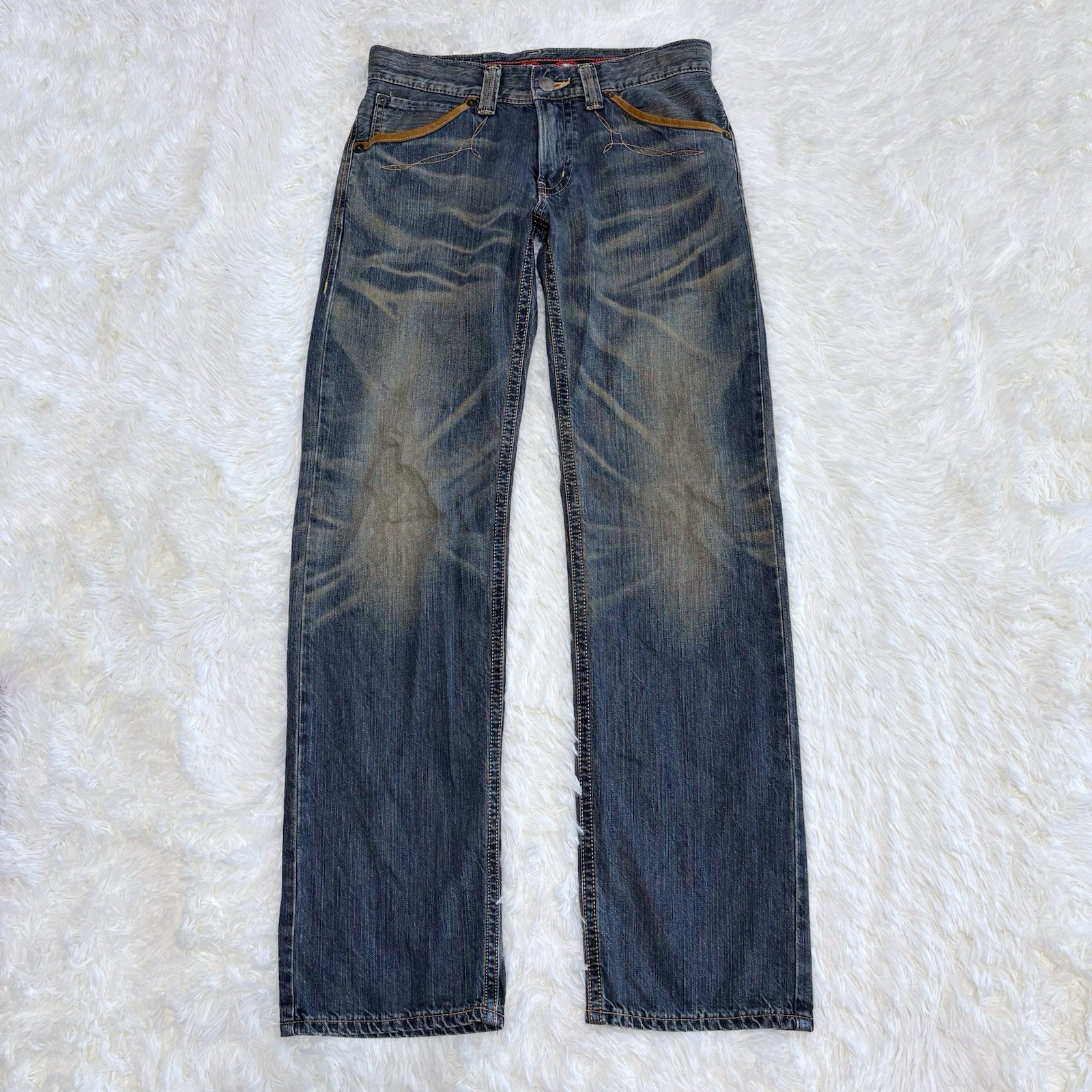 EDWIN 434XVS Denim Jeans Men\'s Size 30 Made in Japan Distressed Vintage Wash
