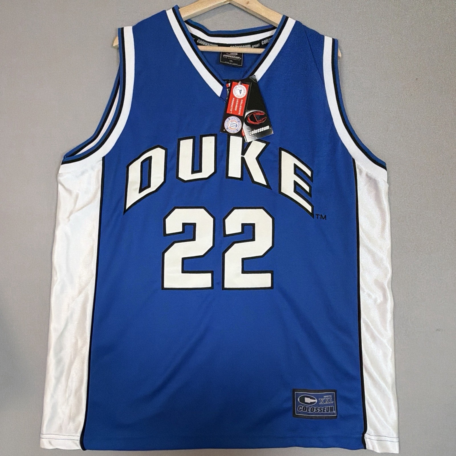 NWT Colosseum Sport Duke University Blue Devils Basketball Jersey Blue XXL #22 NWT Colosseum Sport Duke University Blue Devils Basketball Jersey Blue XXL #22