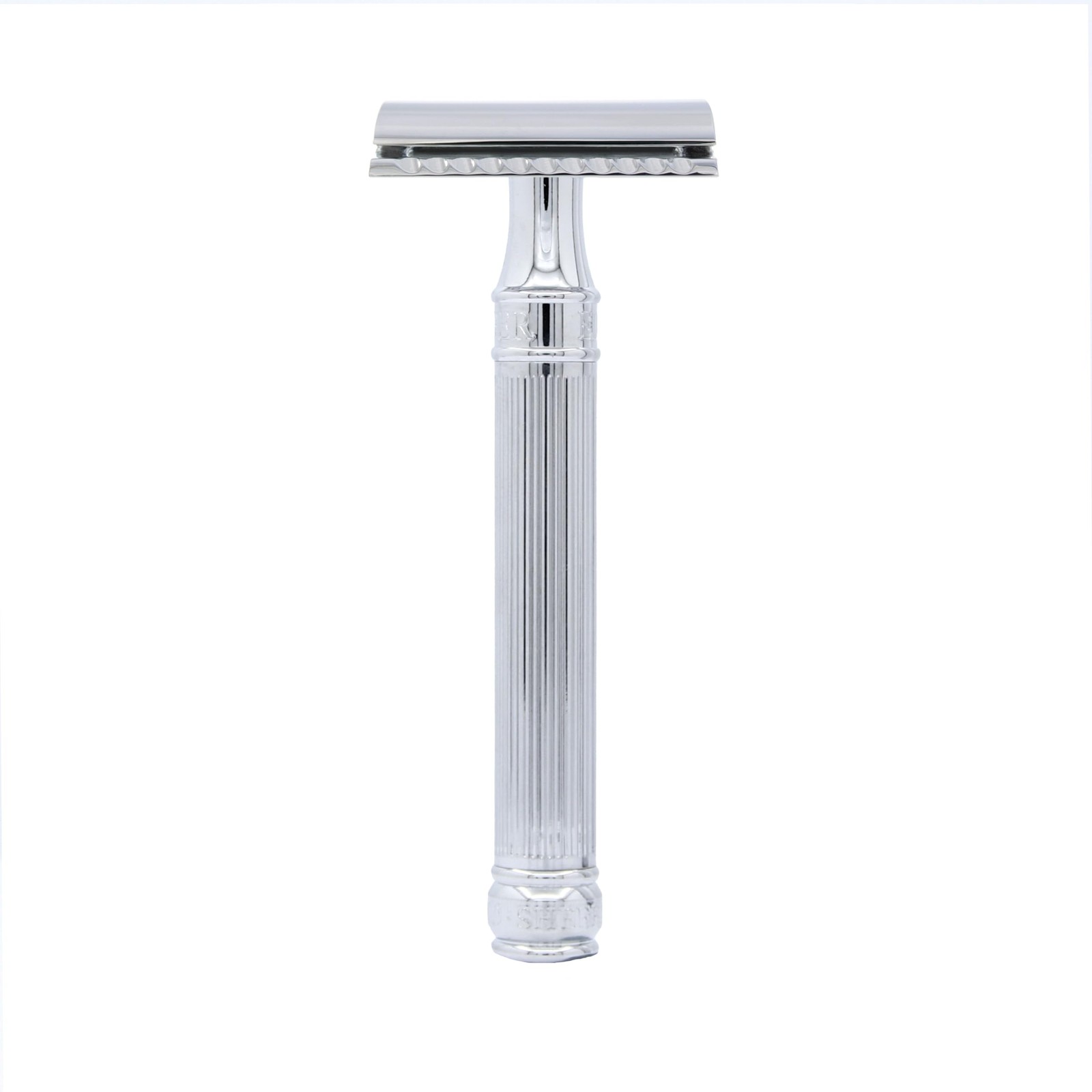 Edwin Jagger Chrome Lined Double Edge Razor  Long Handle