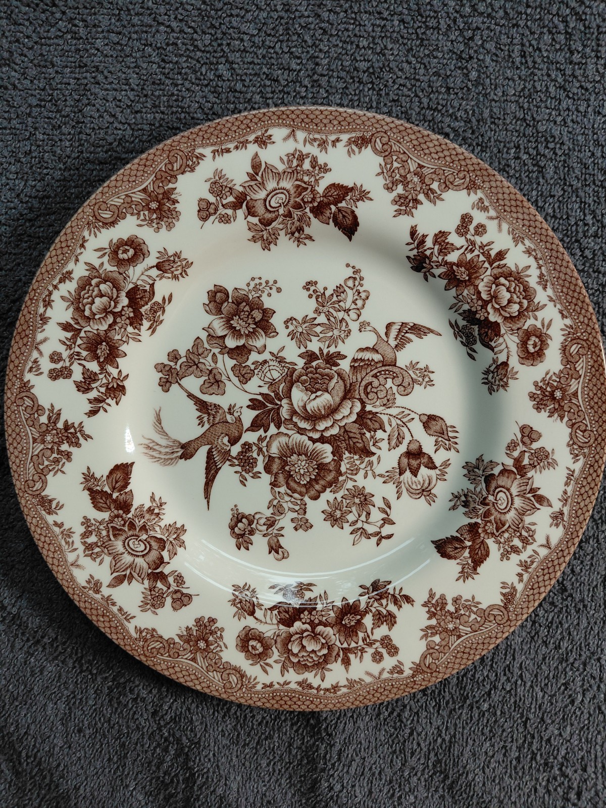 Asiatic Pheasant Brown Lunch Plate By Royal Stafford Made In England
