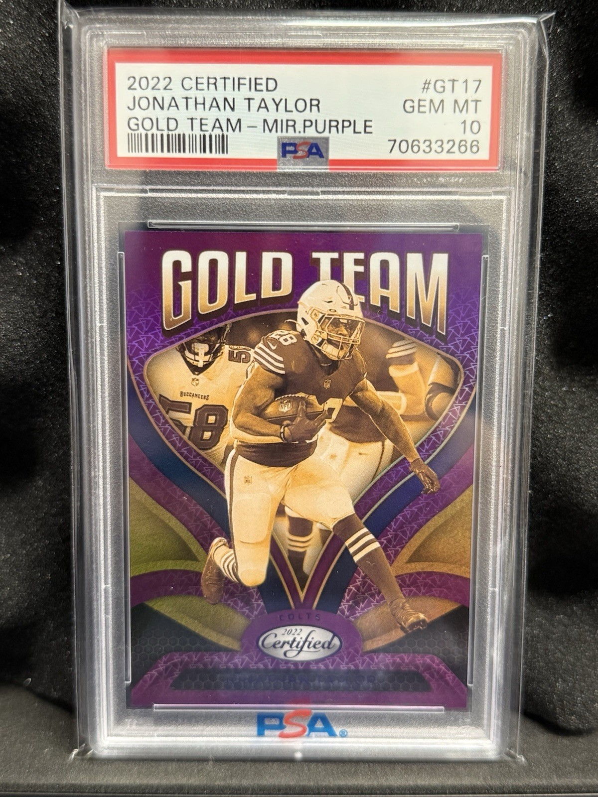 Panini 2022 Certified Gold Team Jonathan Taylor Mirror Purple #GT-17 /10 PSA 10