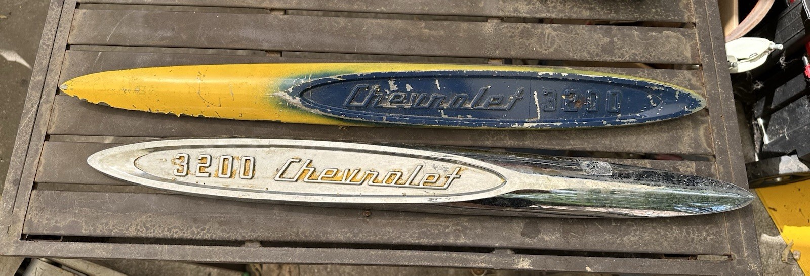 Set Of 2 1957 Chevrolet Truck 3200 Fender Emblem