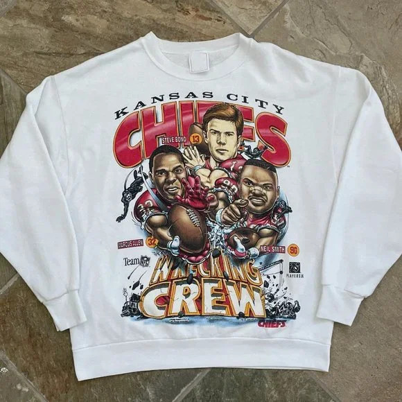 Vintage Kansas City Chiefs Rare Football White Unisex Sweatshirt