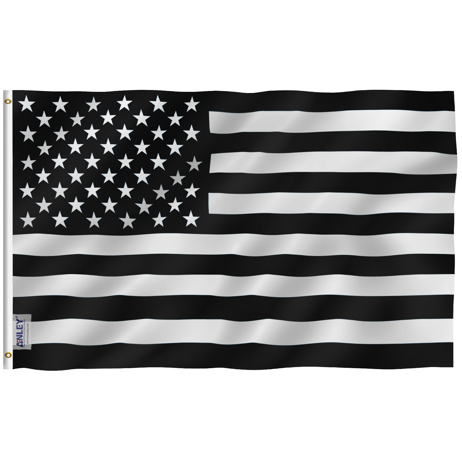 Anley Fly Breeze 3x5 Ft Black and White American Flag - Recession USA Flags Anley Fly Breeze 3x5 Ft Black and White American Flag - Recession USA Flags