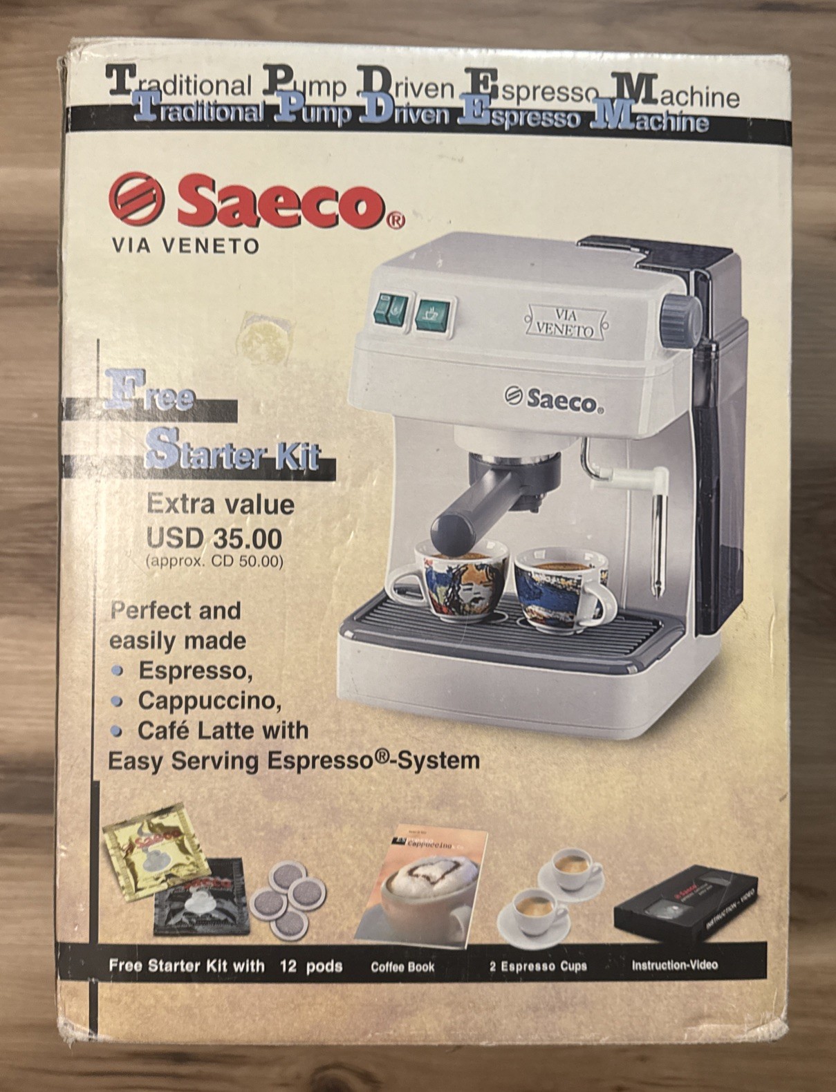 Saeco Via Veneto Traditional Pump Driven Espresso Machine 030047 Vintage NEW