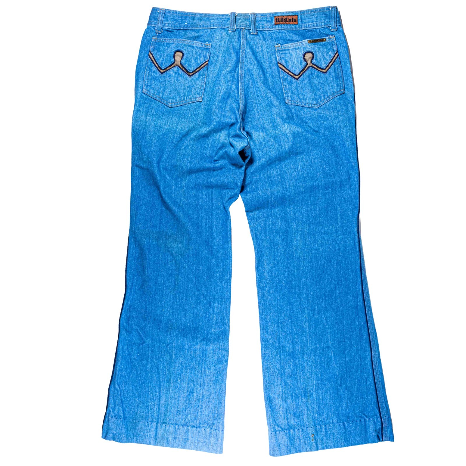 Vintage 70s Wild Oats Bell Bottom Flare Jeans 36x29 Hippie Disco
