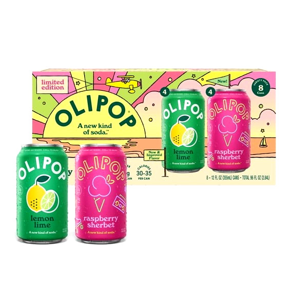 Olipop Prebiotic Soda, Variety 8 Pack, 12 fl oz Cans 