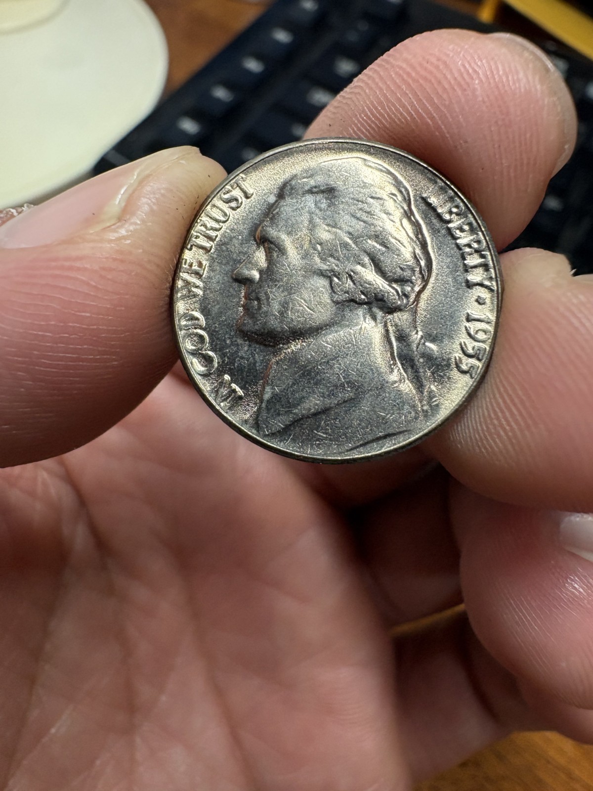 1955-P Jefferson Nickel - BU Key Date: 7,888,000 Minted