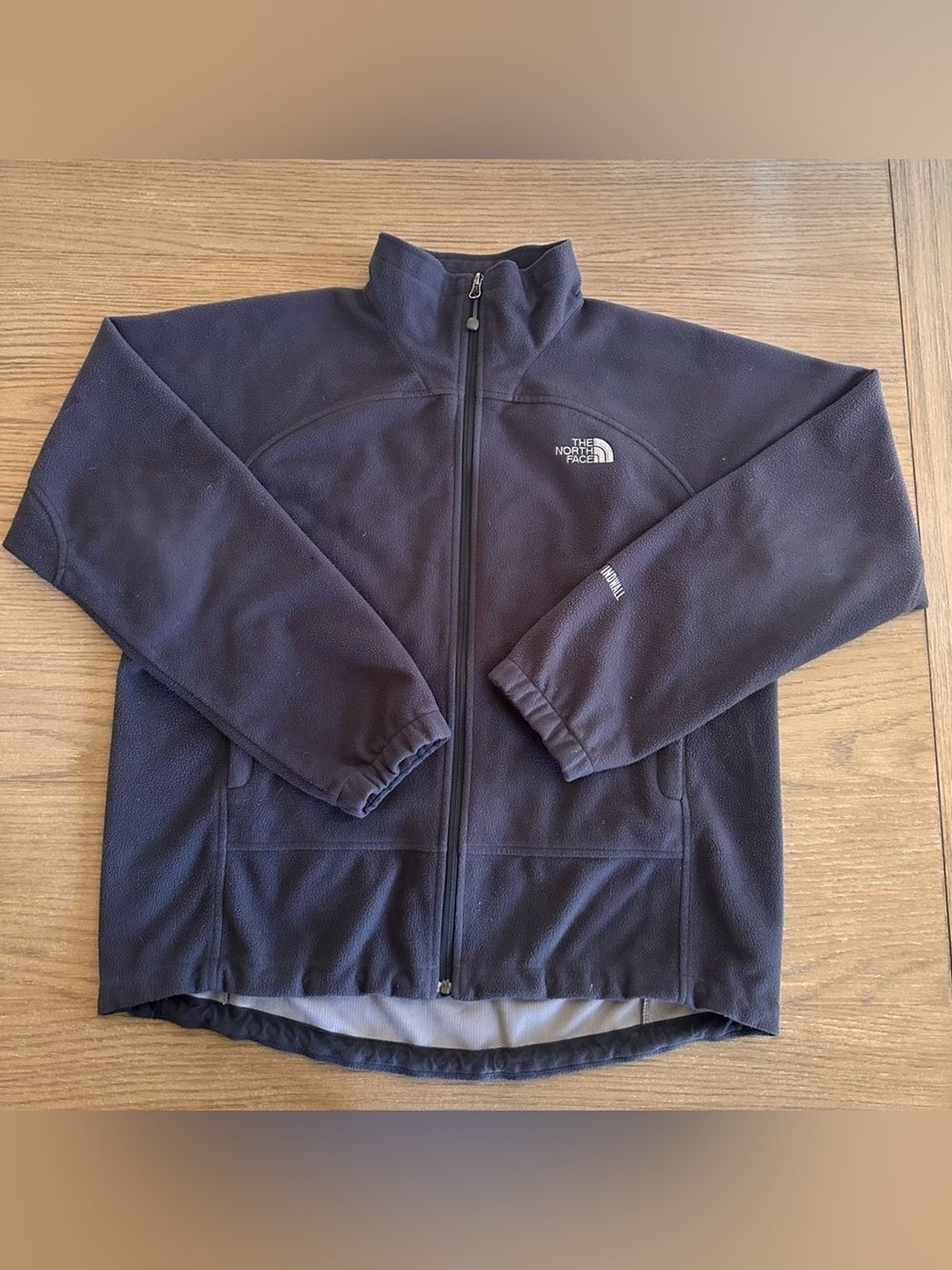 The North Face Men’s Dark Grey Full Zip Windwall Fleece Jacket Size Large