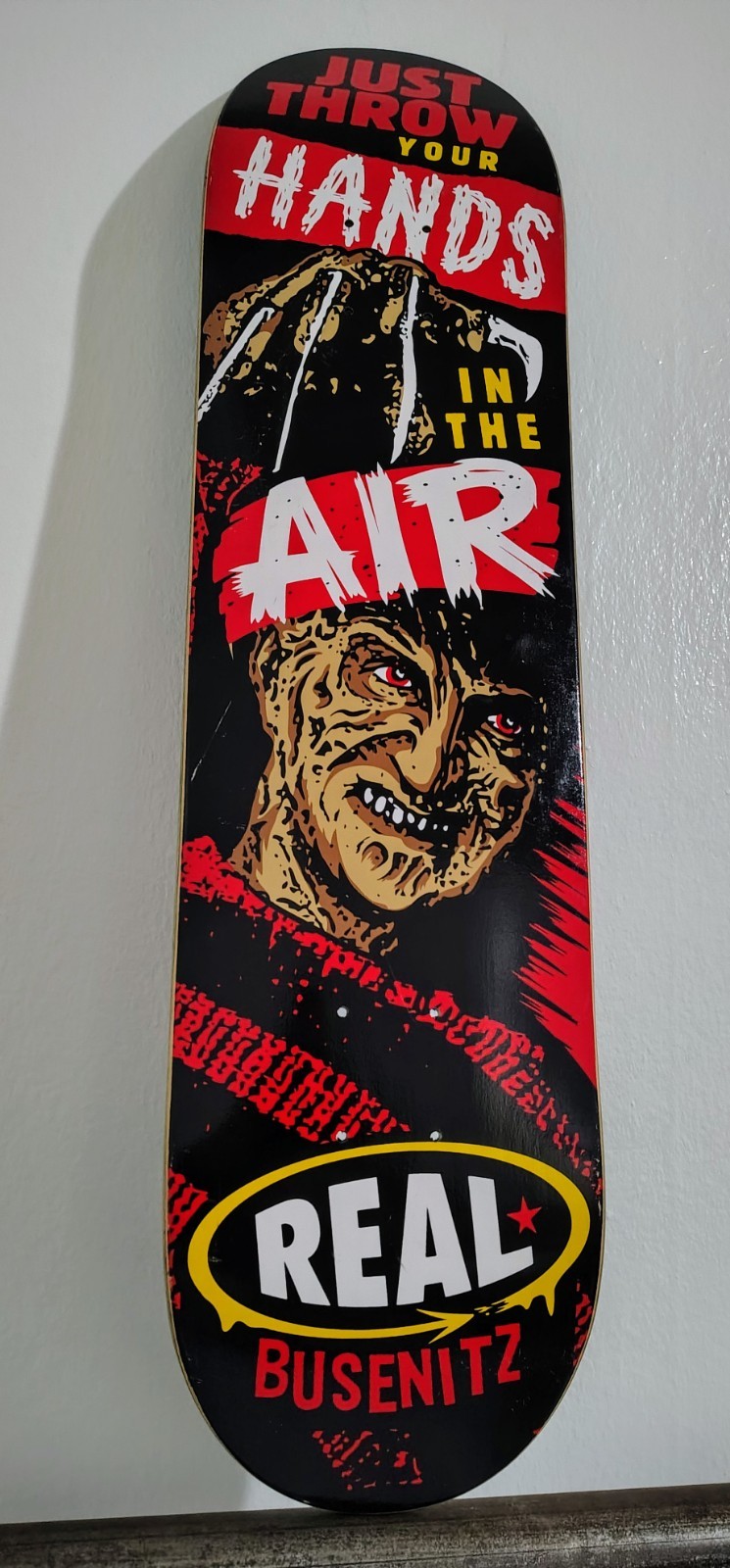 Rare Real Skateboards Gangster Nightmare Dennis Busenitz Deck freddy krueger