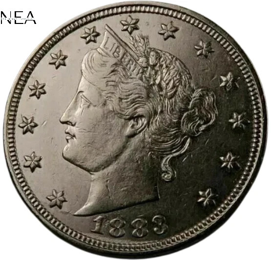 1883 (no cent) Liberty V Nickel ~ Borderline Uncirculated (AU++)