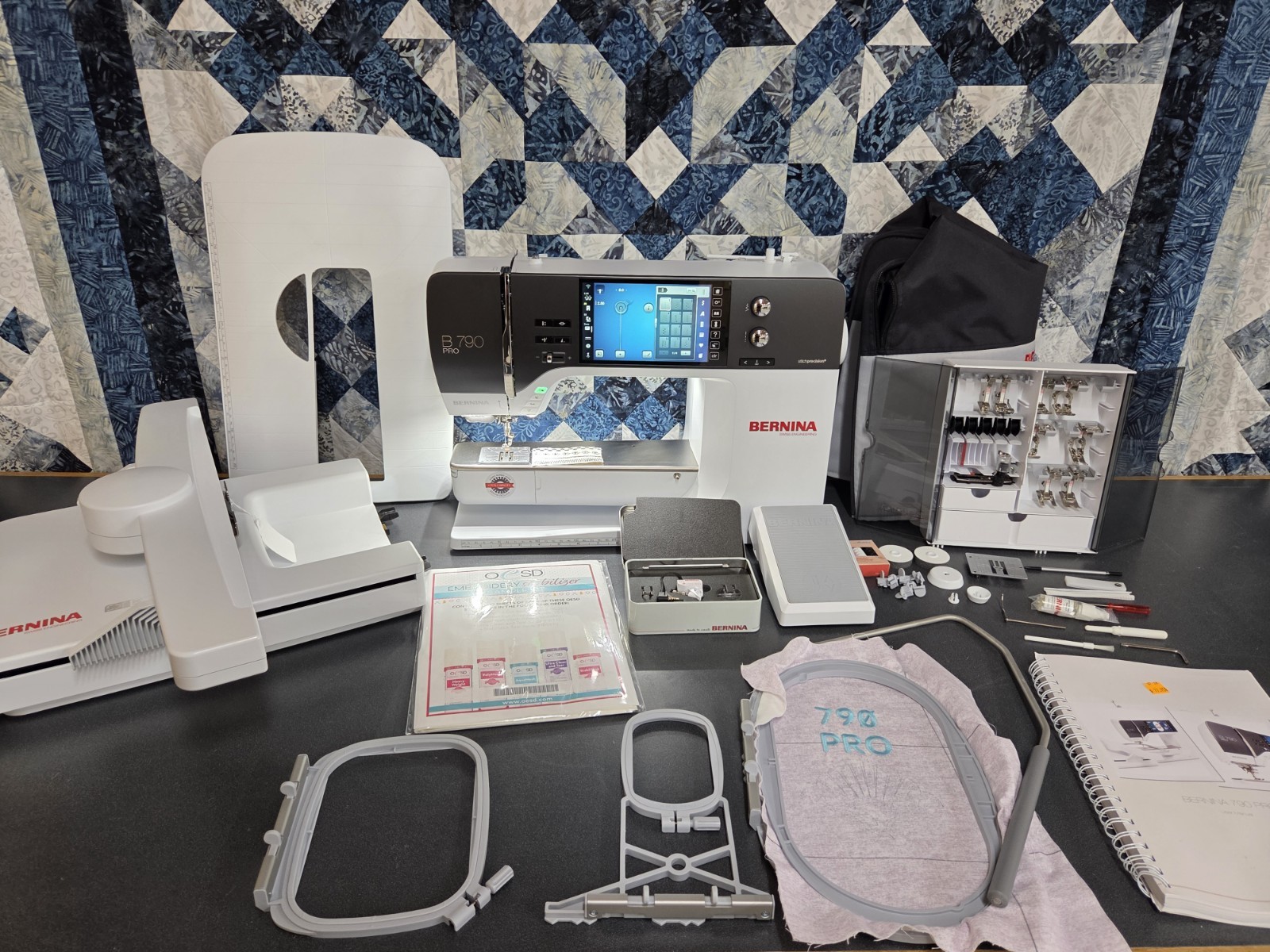BERNINA 790 PRO Sew/Quilt/Emb Machine Professionally Serviced w/ Laser & WIFI