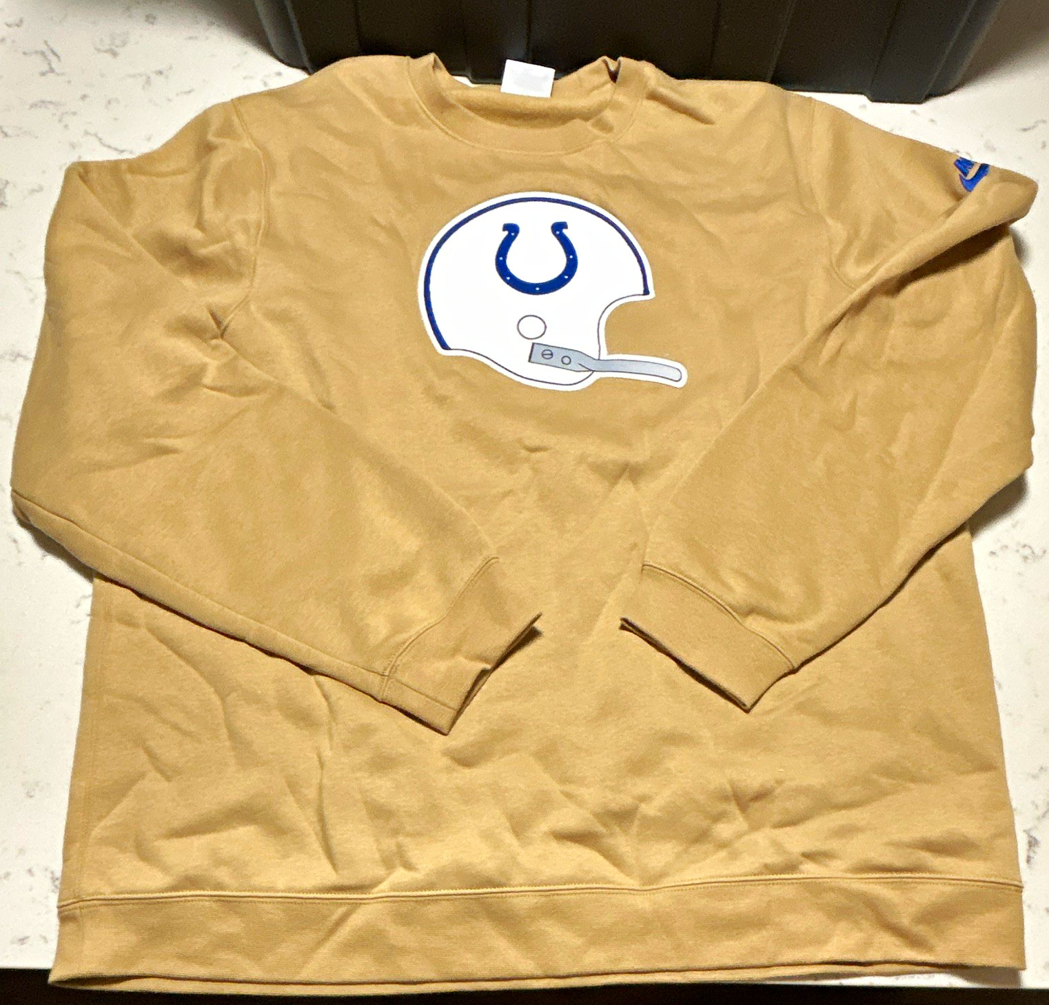 Nike Indianapolis Colts NFL Football Crewneck Sweatshirt Beige Size XL