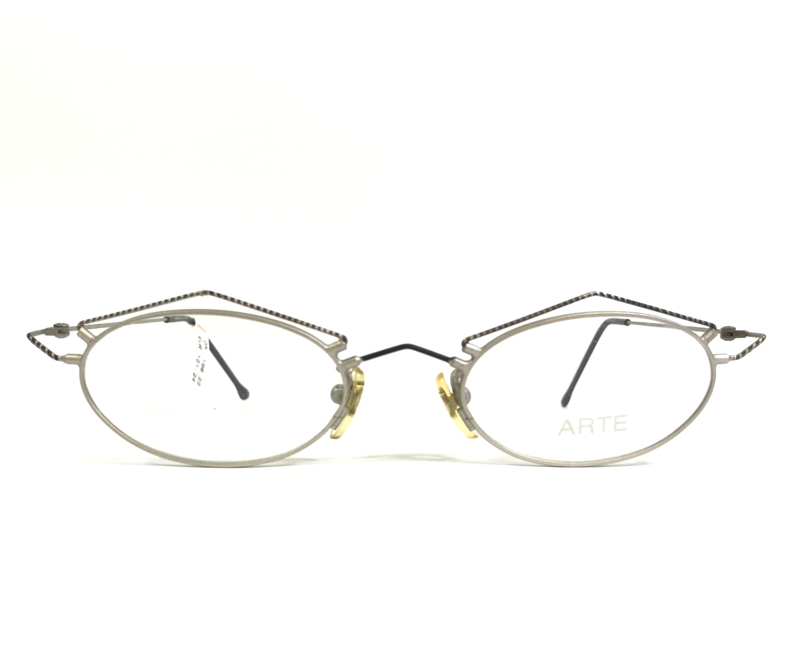 Vintage Arte Eyeglasses Frames MOD. 5039 COL. 906 Silver Black Oval 48-20-128