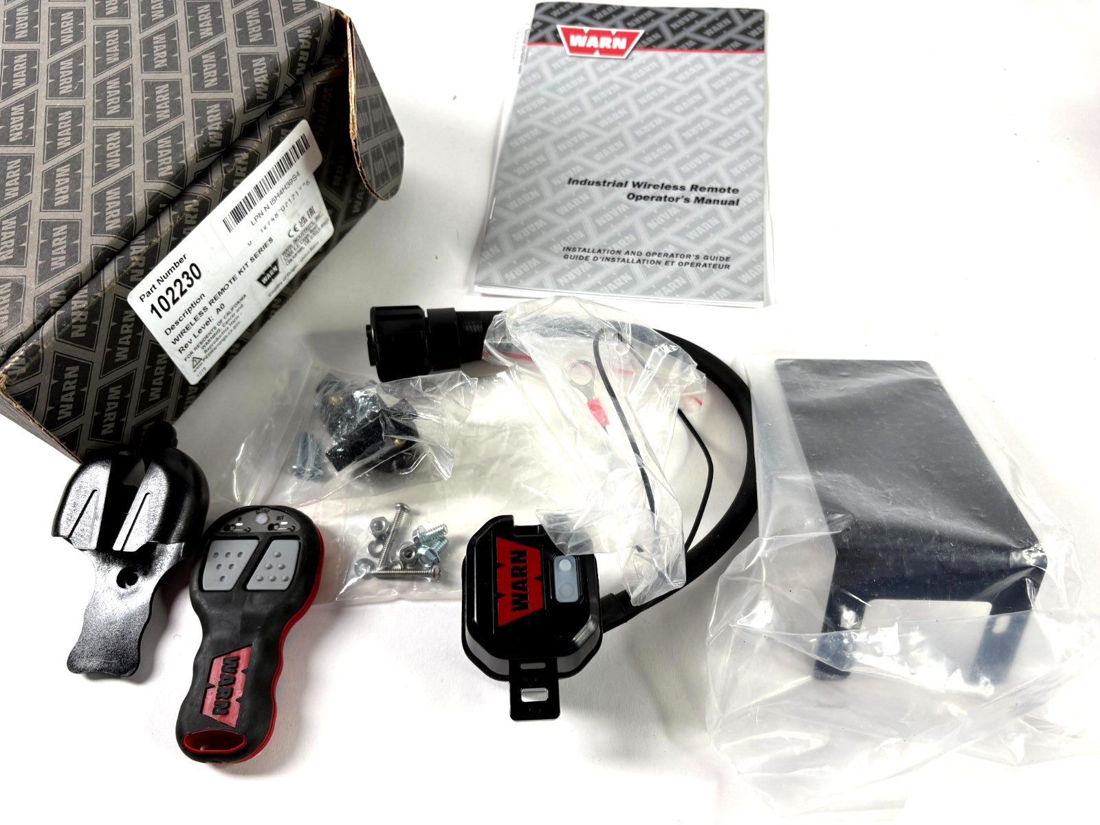 WARN 102230 Wireless Remote Control System Industrial Winch Transmitter Receiver WARN 102230 Wireless Remote Control System Industrial Winch Transmitter Receiver