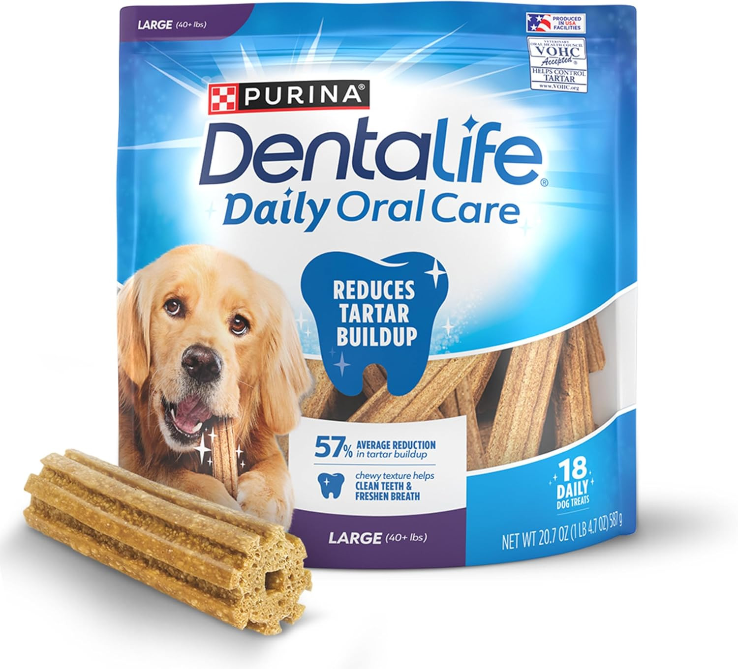Dentalife Purina Daily Dental Chews for Large Dogs, 18 Ct Pouch Dentalife Purina Daily Dental Chews for Large Dogs, 18 Ct Pouch