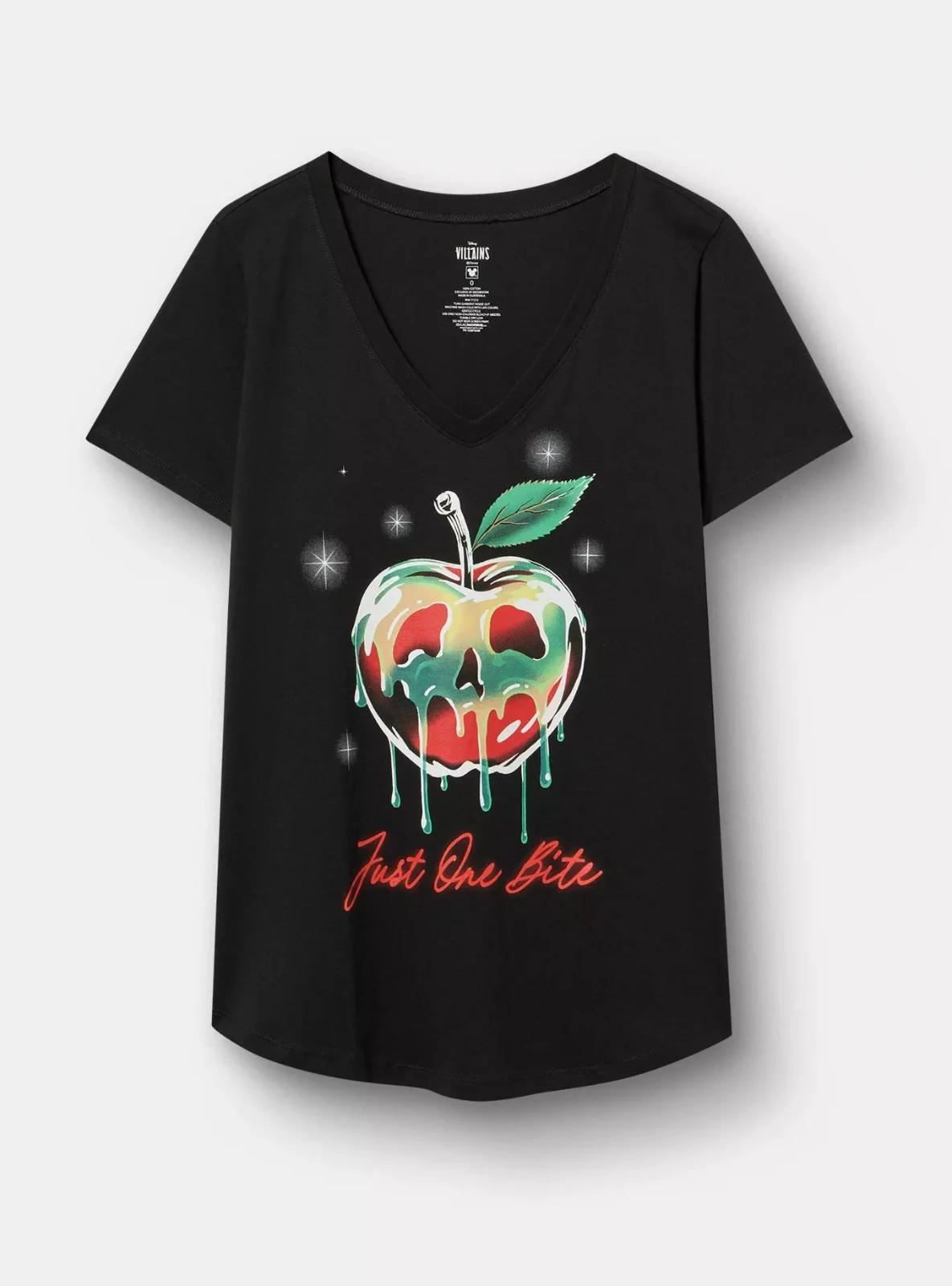 Torrid Disney Villains Poison Apple Classic Cotton V-Neck Tee NWT Size 00 Torrid Disney Villains Poison Apple Classic Cotton V-Neck Tee NWT Size 00