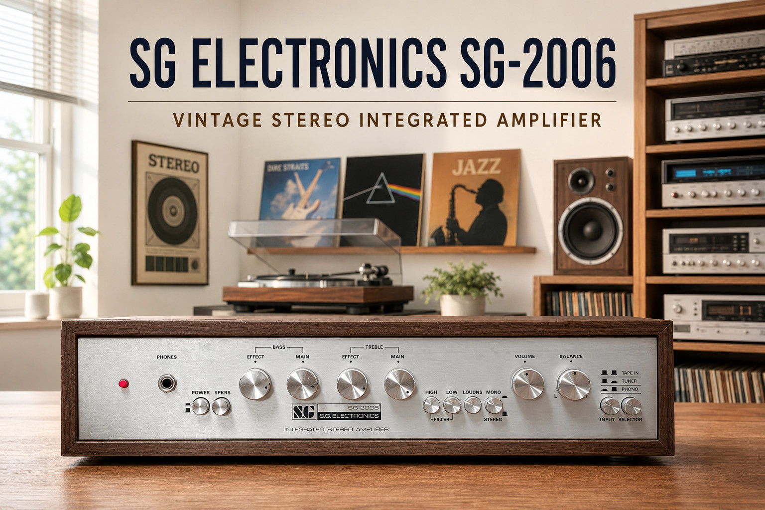 SG ELECTRONICS SG-2006 🌈RaRe🌈 Vintage Stereo Integrated Amplifier