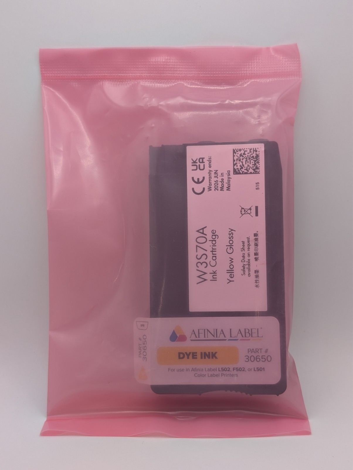Afinia Label L501/L502 Yellow Dye Ink - New