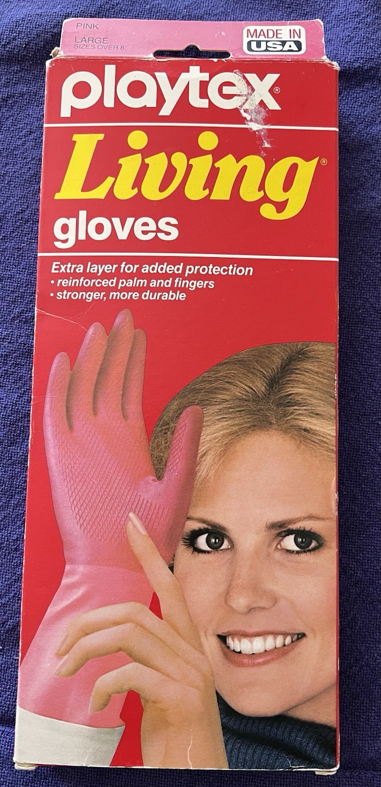 VTG 1970s 1980s Playtex Living Gloves Pink Size Large NOS Retro Movie Prop USA