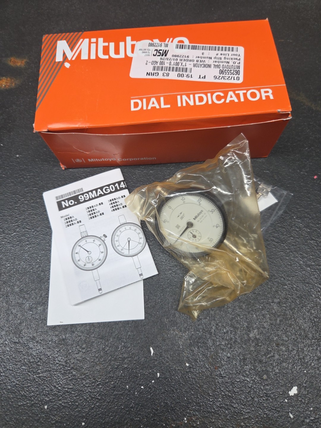 MITUTOYO 2416A-10 DIAL INDICATOR #4-48 UNF 0-1\ MITUTOYO 2416A-10 DIAL INDICATOR #4-48 UNF 0-1\