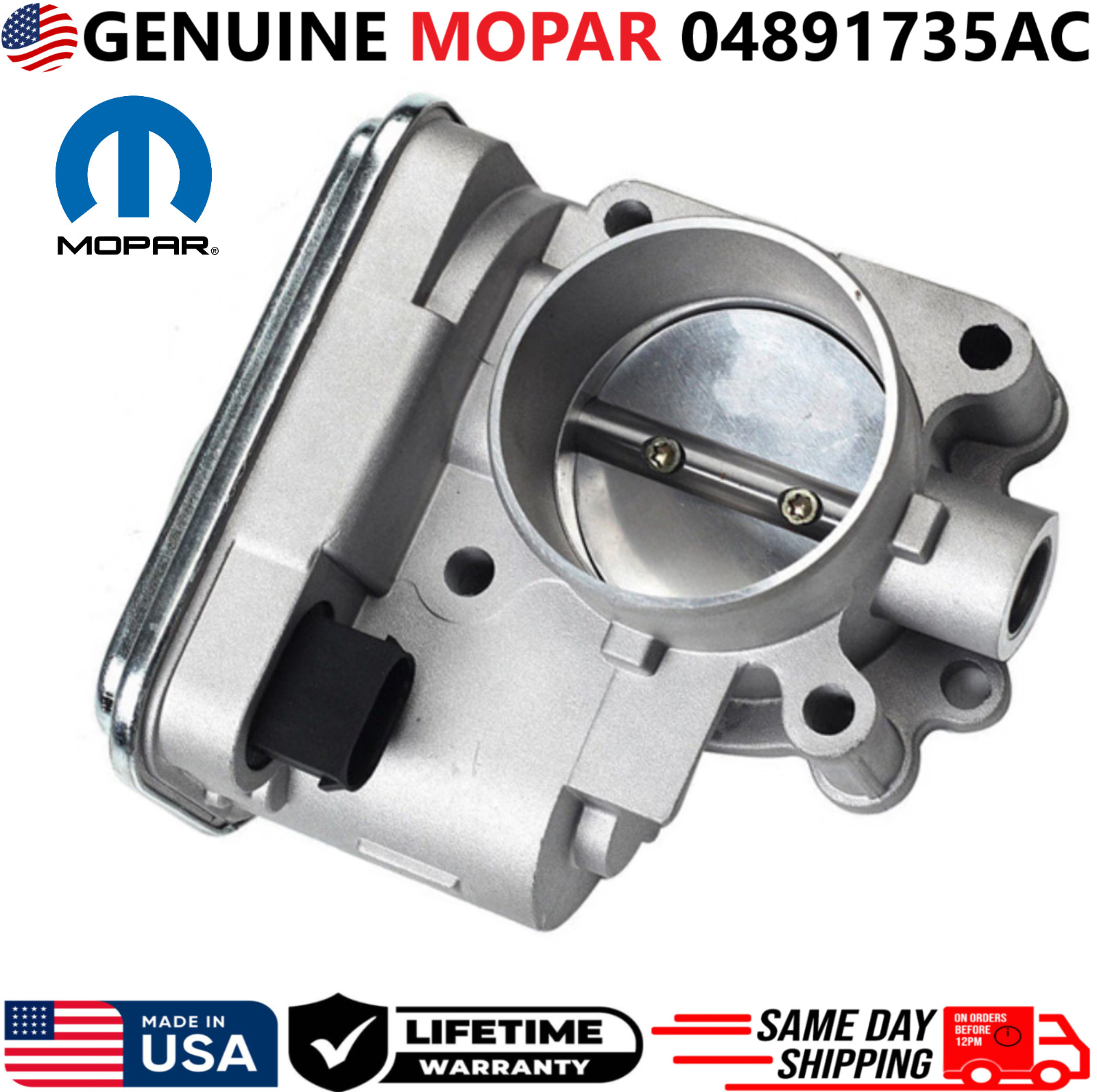GENUINE OEM MOPAR Throttle Body For 2007-2016 Dodge Jeep Chrysler I4, 04891735AC