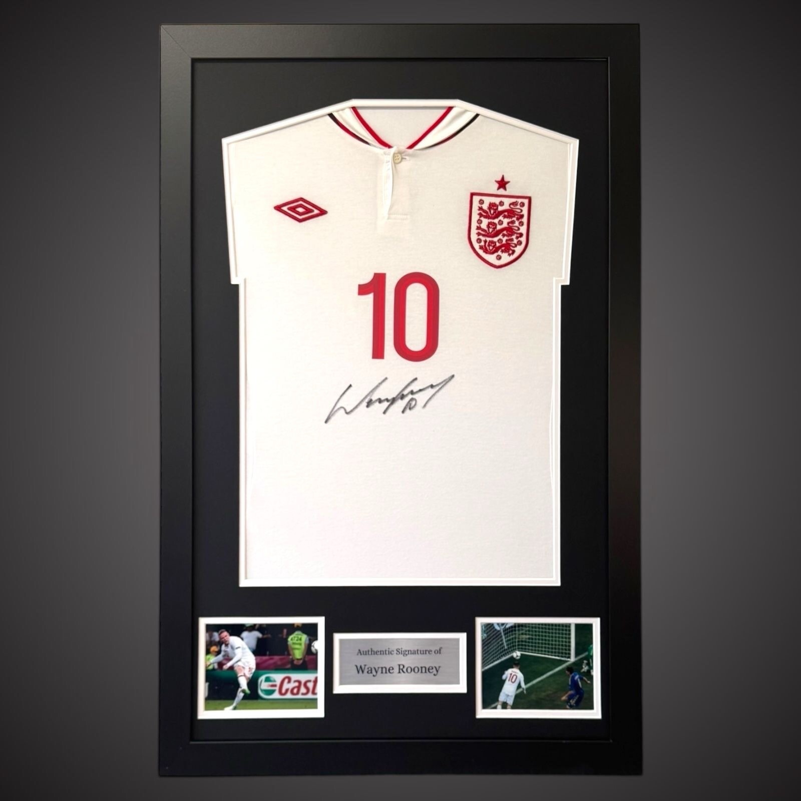 Wayne Rooney Hand Signed 2012/13 Framed England Shirt With COA £185