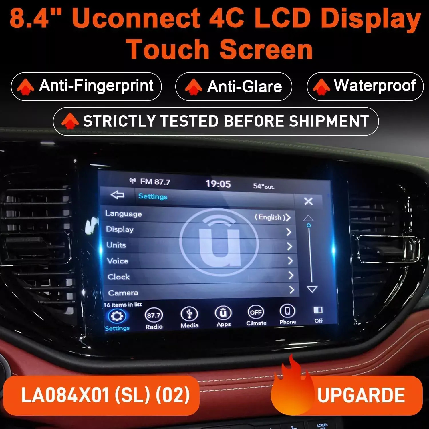 For 2017-2022 Chrysler 300 Car Radio 8.4\