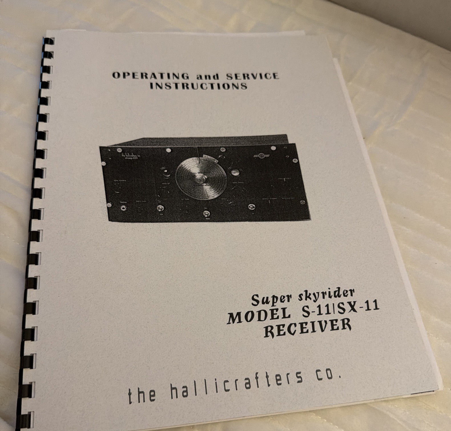 Operating/Service Instruction Hallicrafters S-11/11SX-11 Super Skyrider  Receive