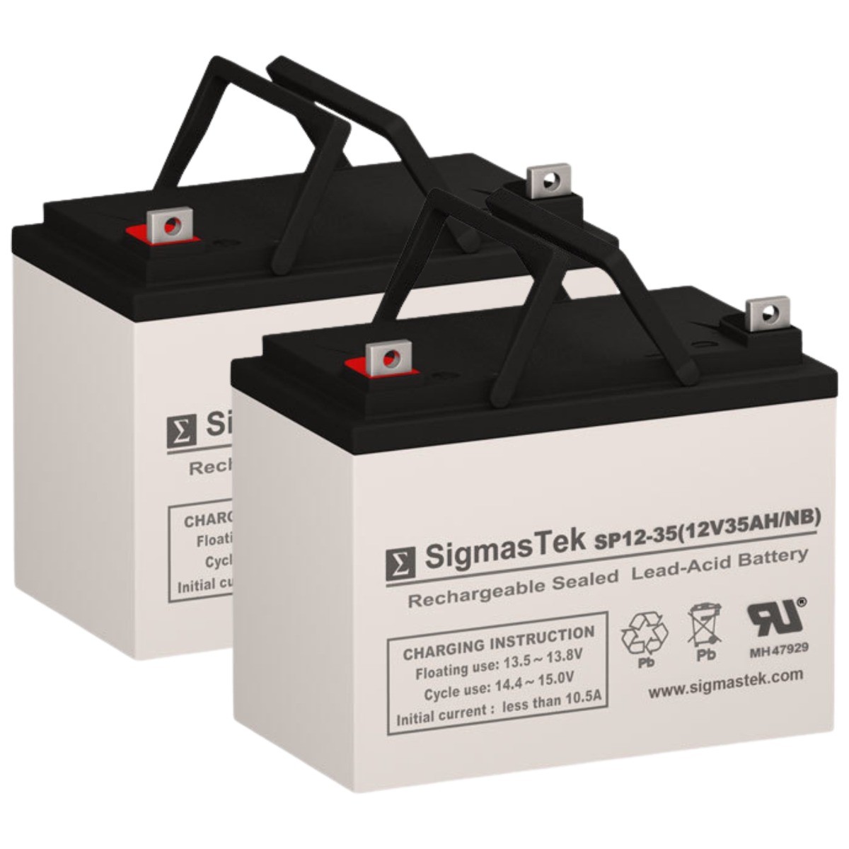 12V SigmasTek Battery Set Compatible w/ Shoprider 6 Runner (TE888WNC) Wheelchair