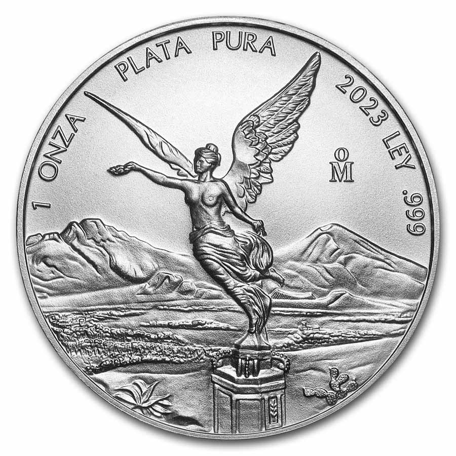 2023 Mexico 1 Onza Siver Libertad 1 oz .999 Fine Siver BU in capsule