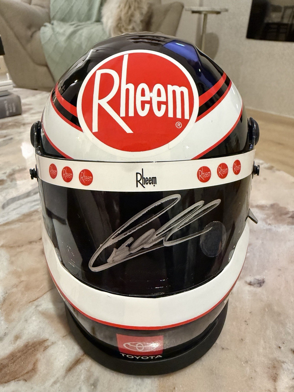 Christopher Bell Signed Autographed Rheem 1:2 Mini Helmet Plan B Sales COA