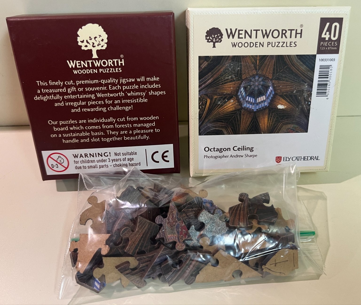 Wentworth Wooden Puzzles, Octagon Ceiling, Andrew Sharpe, Ely Cathedral, 40 Pcs Wentworth Wooden Puzzles, Octagon Ceiling, Andrew Sharpe, Ely Cathedral, 40 Pcs