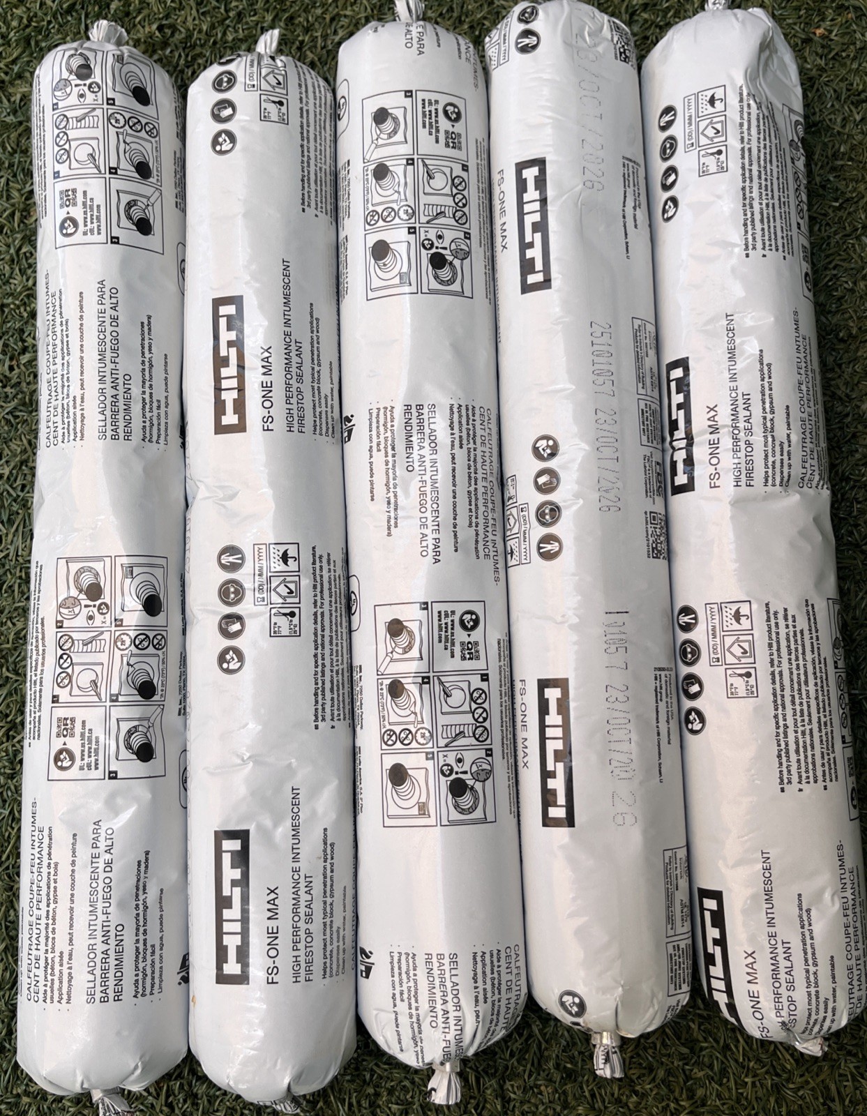 Qty 5x Hilti FS-ONE MAX Intumescent Firestop Sealant, MPN 2101532 Exp Oct. 2026