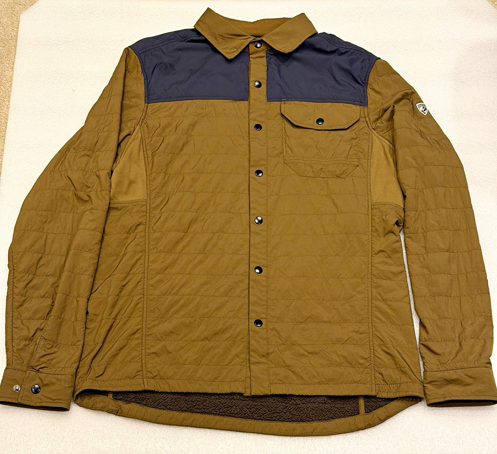 Kuhl Men’s The One Shirt-Jac Lined Dark Khaki Size Med