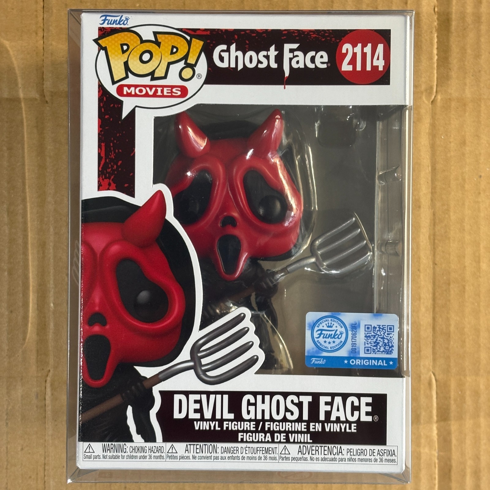 Funko Pop Devil Ghost Face #2114, Scream, Halloween EE Exclusive, Horror Movies Funko Pop Devil Ghost Face #2114, Scream, Halloween EE Exclusive, Horror Movies