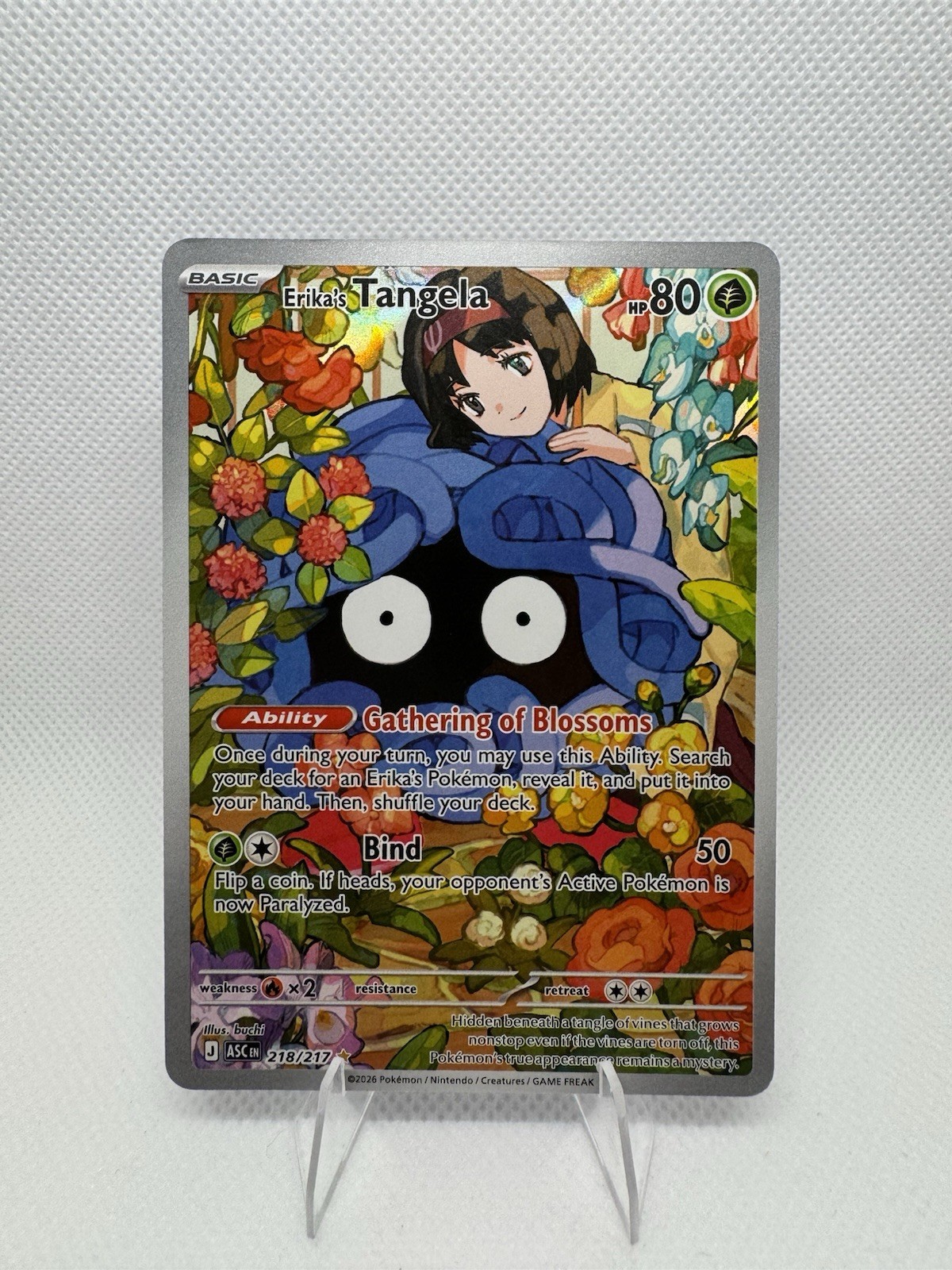 Erika’s Tangela 218/217 Illustration Rare Ascended Heroes NM Pokemon