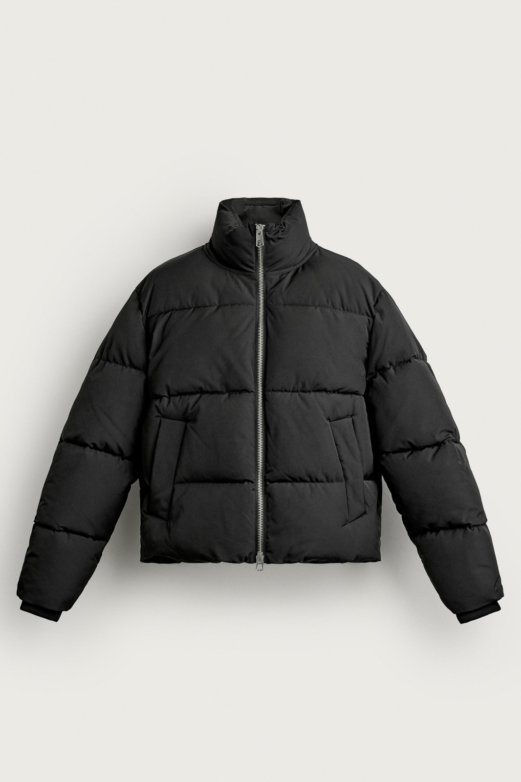 New Zara Mens Water Repellent Boxy Puffer Black Jacket Size Medium New Zara Mens Water Repellent Boxy Puffer Black Jacket Size Medium