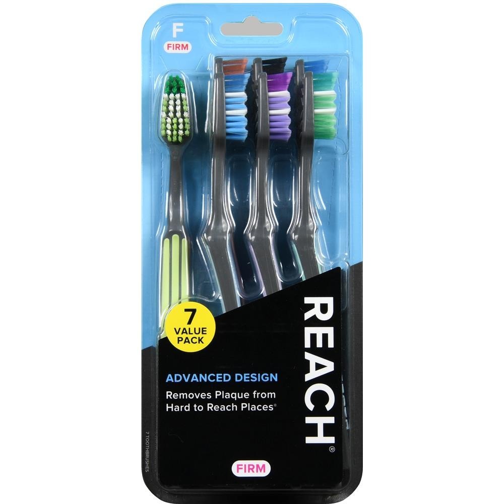 Advanced Design Adult Toothbrush, Firm, 7 Count