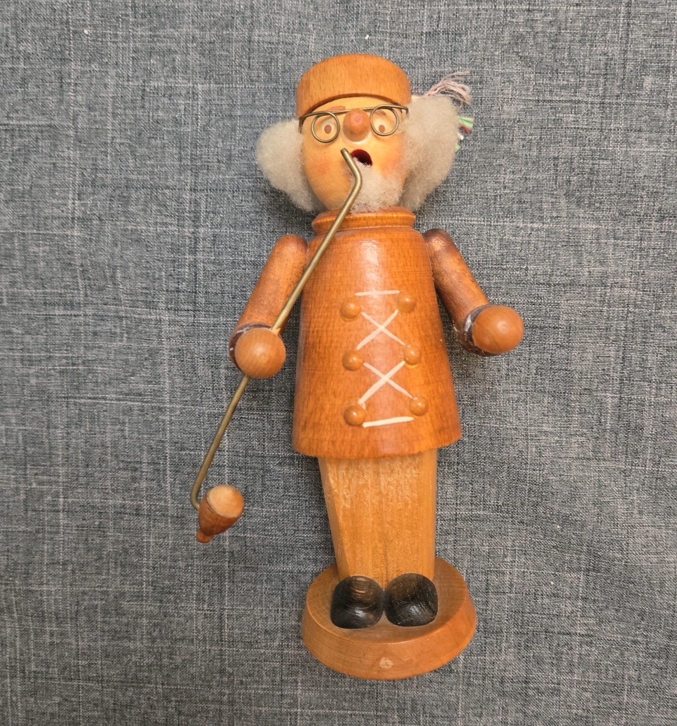 Vintage German Hand Carved Wooden Schoolmaster Incense Smoker Figure 6\