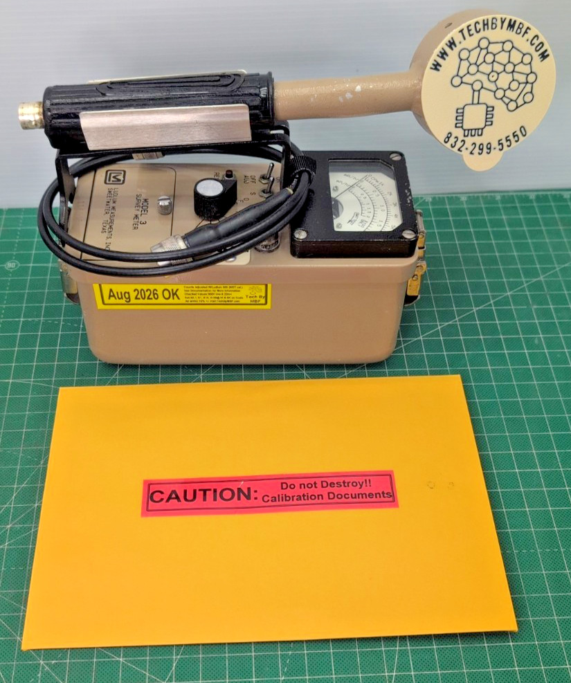 1x CLEAN Ludlum Model 3 Survey Meter  44-9 Tested, Calibrated, and GUARANTEED
