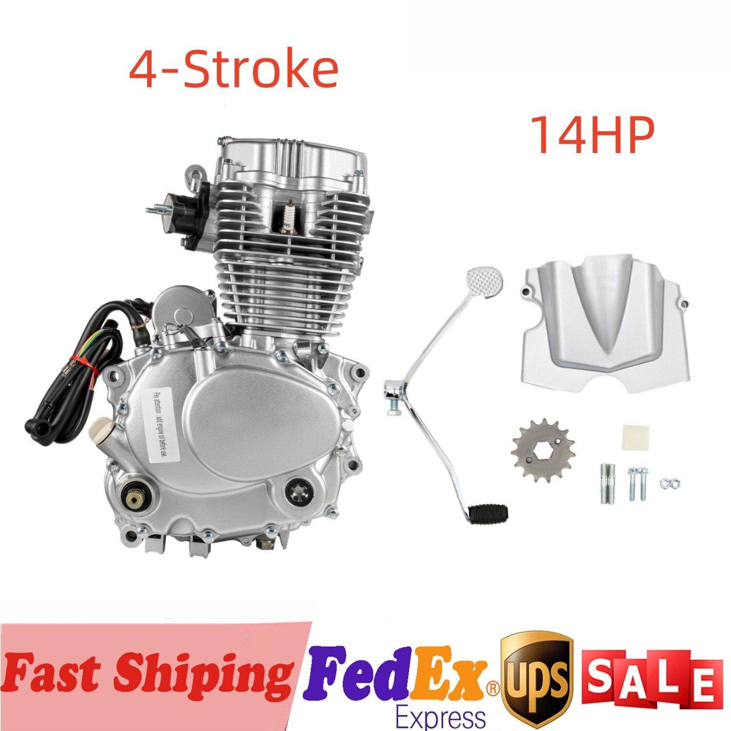 For Dirt Bike ATV 250CC 4 Stroke Vertical Engine 5 Speeds Transmission Motor Kit