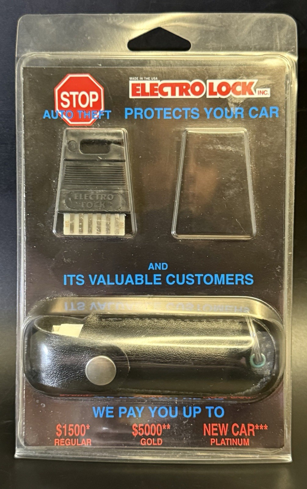 NOS Vintage Anti Theft Electro Lock Alarm Alert System Made In USA Rare VM04