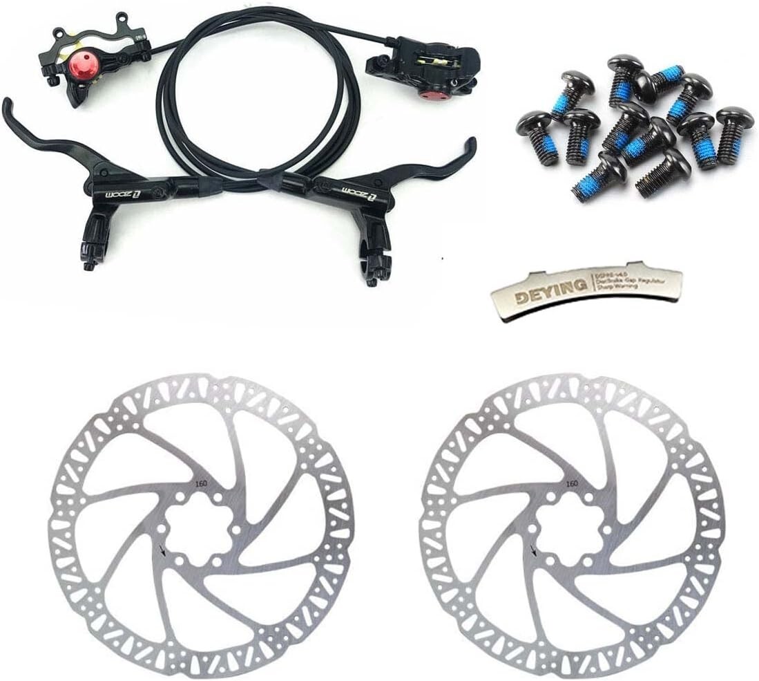 Zoom Hydraulic Disc Brake Mountain Bike MTB Front & Rear Set Floating Disc 160mm