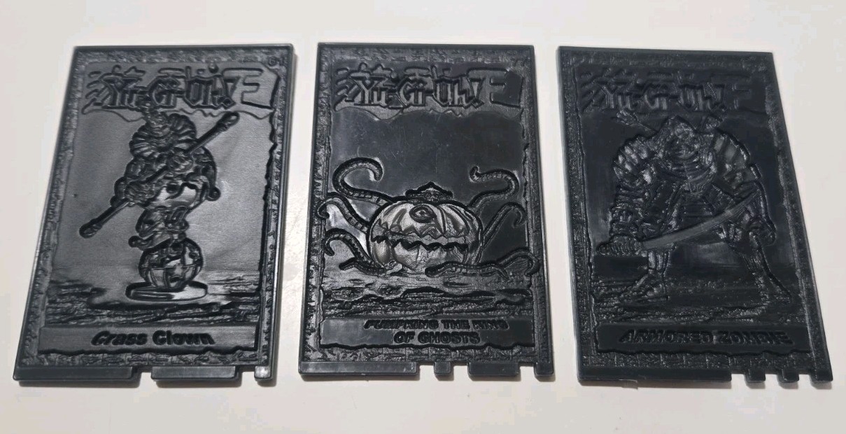 Yugioh 1996 Hard Plastic x3 Card Set Yugioh 1996 Hard Plastic x3 Card Set