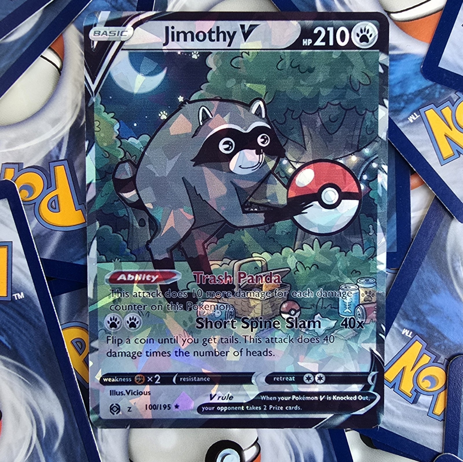 Jimothy The Racoon Pokemon Card